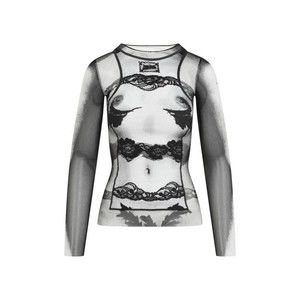 Jean Paul Gaultier Body Lace Mariniere Top - NWT